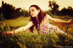 Girl-Picking-Flowers-by-54ka